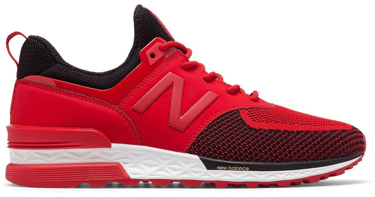 new balance 574 red and black