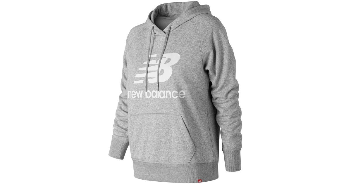New Balance Cotton New Balance Essentials Pullover Hoodie in Grey (Gray ...