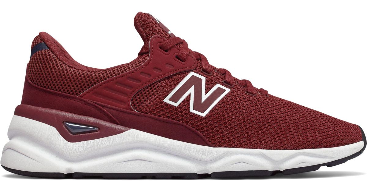new balance x90 burgundy