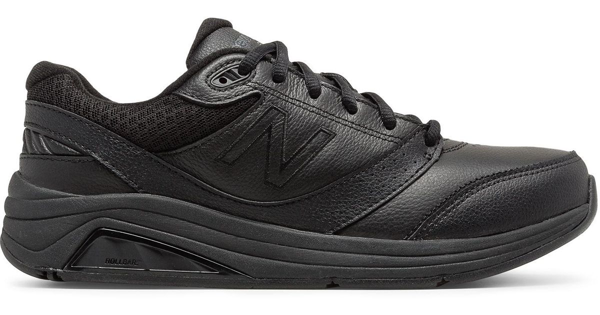 New Balance Leather Mens 928 V3 Hook And Loop Walking Shoe in Black ...