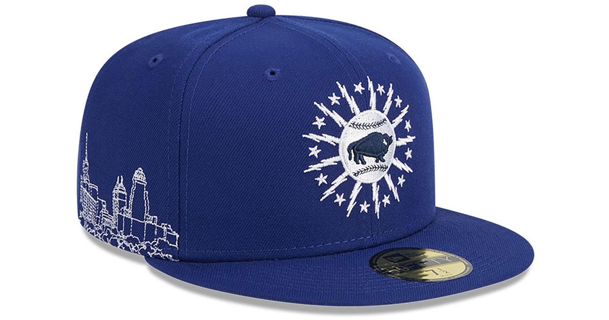 KTZ Buffalo Bisons Milb Theme Nights 59fifty Fitted Cap in Blue for Men