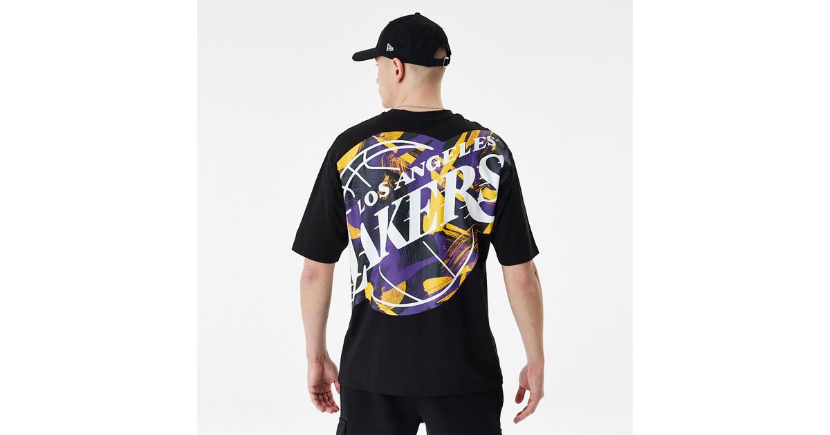 New Era - LA Lakers NBA Lifestyle Oversized Mesh T-Shirt - Black