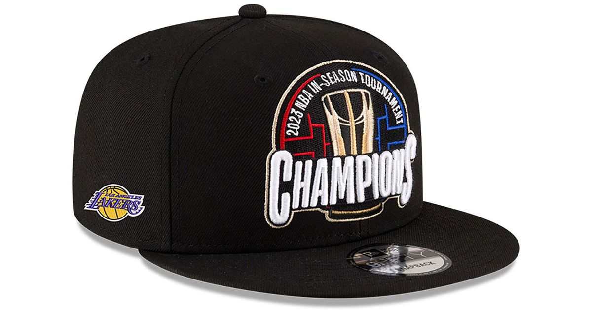 KTZ La Lakers 2023 Nba In Season Champions 9fifty Snapback Cap in Black