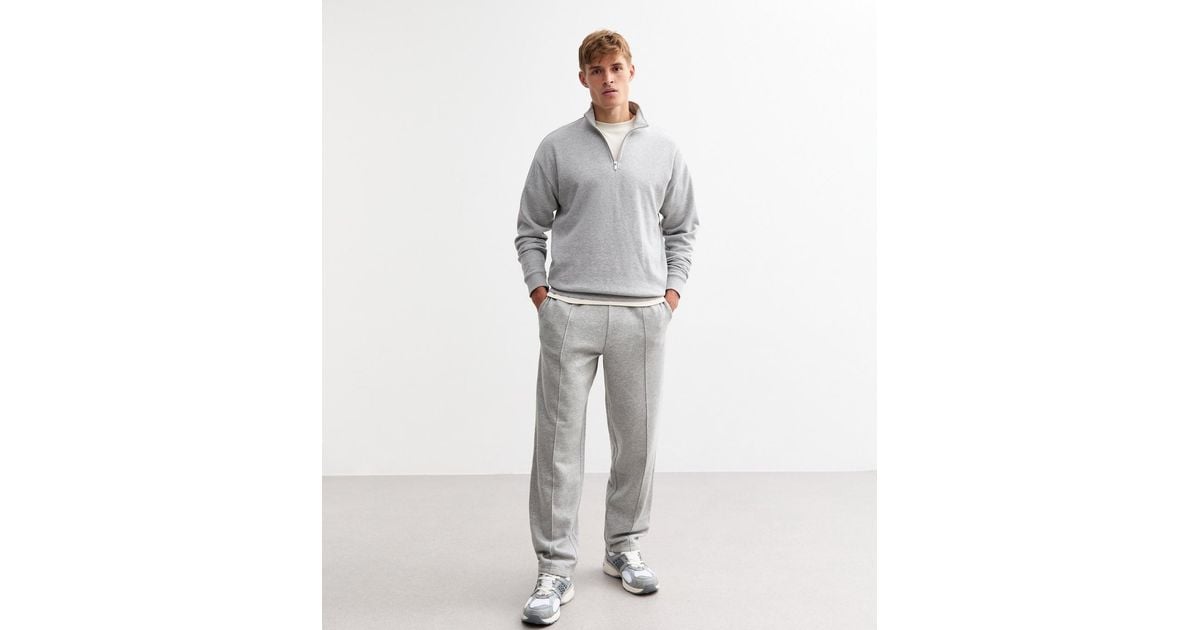 New Look Marl Straight Leg Joggers in Grey for Men Lyst UK