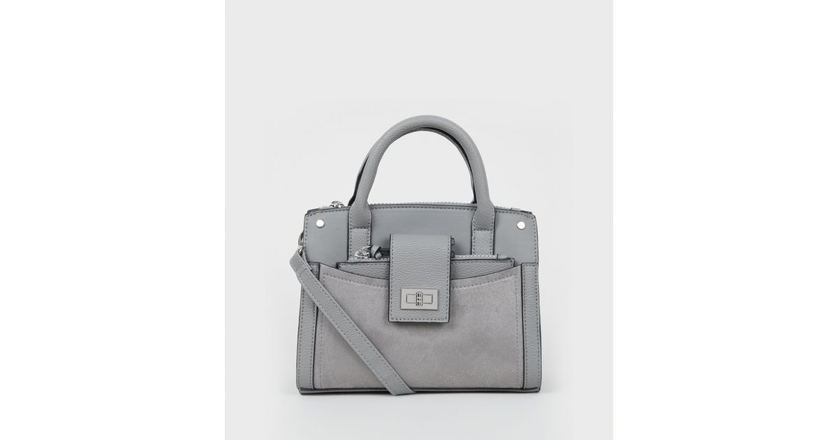 new look grey bag