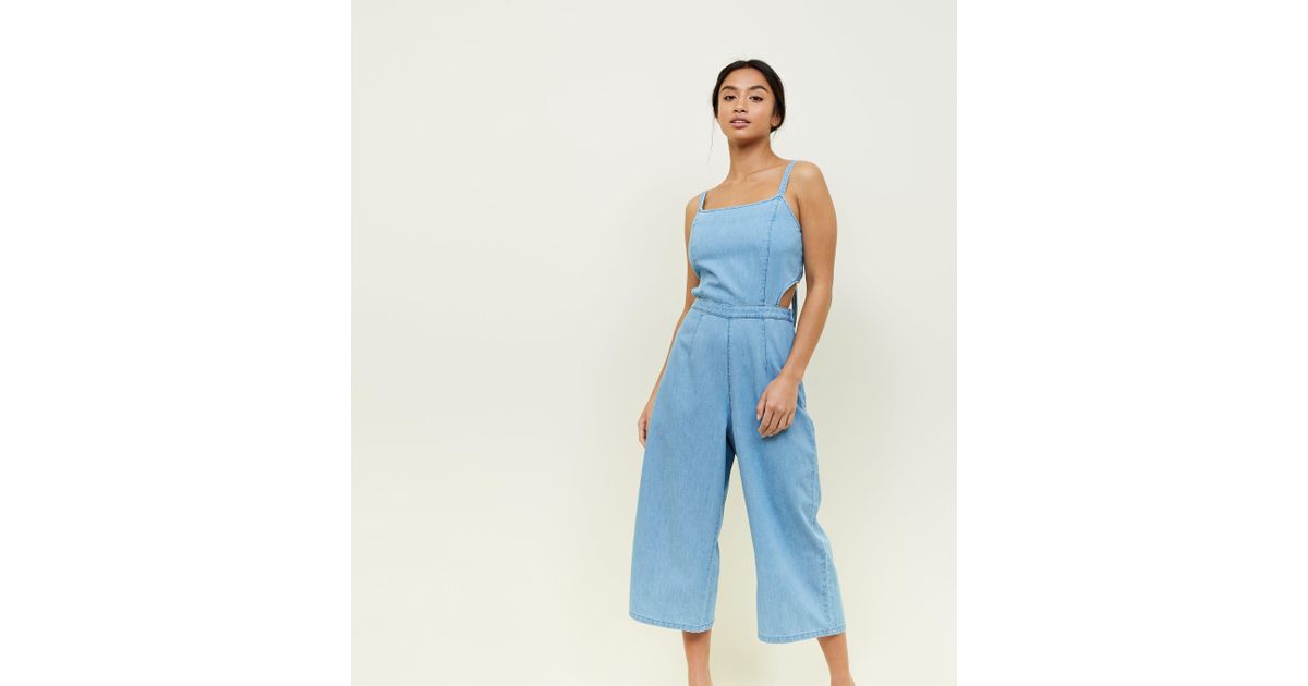 lightweight denim jumpsuit