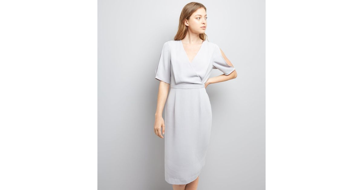new look grey dress