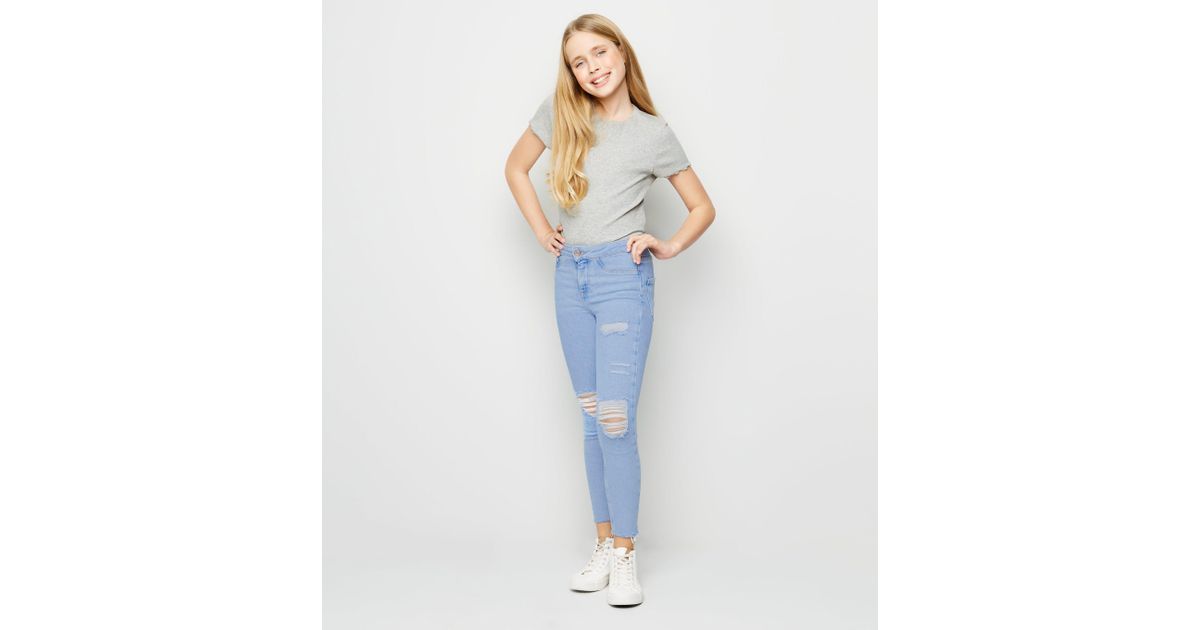 lace up jeans new look