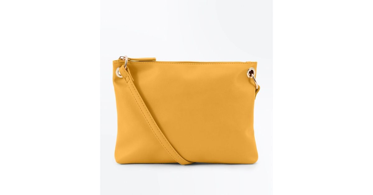 new look mustard handbag