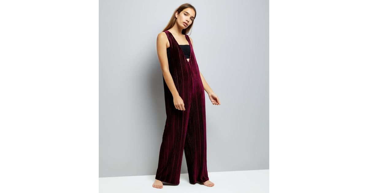 new look velvet jumpsuit