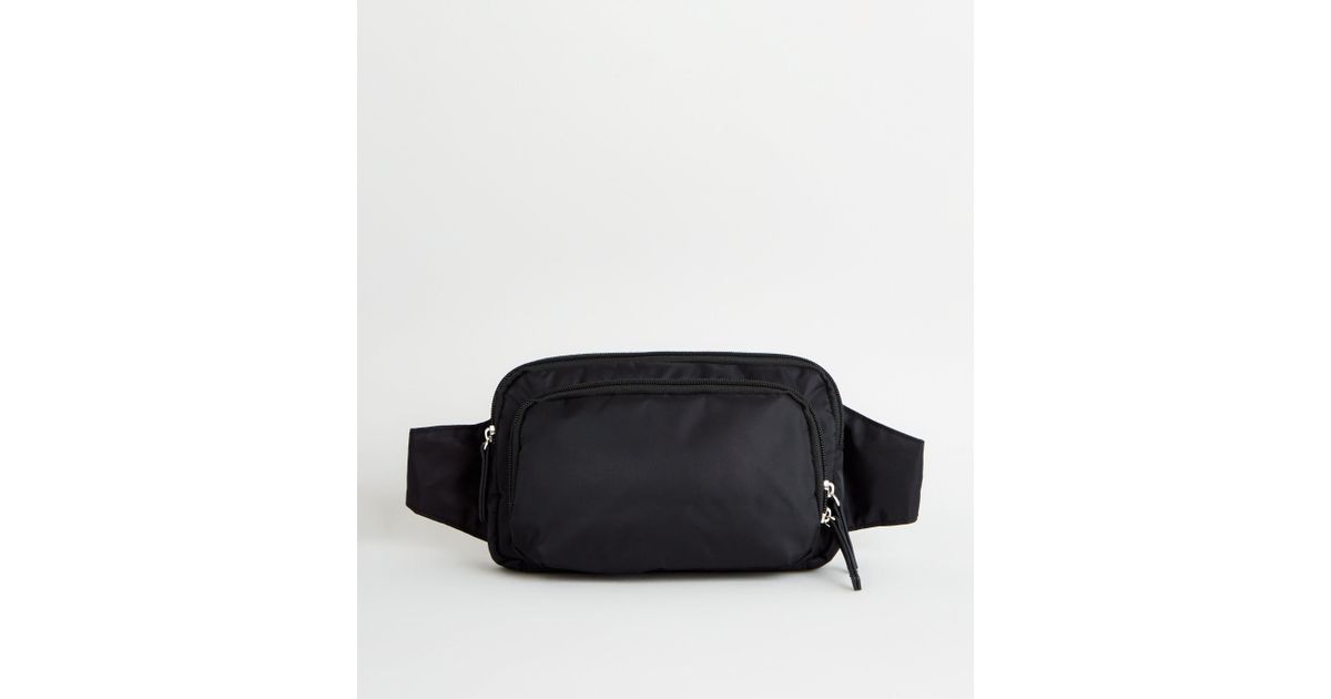new look black bum bag