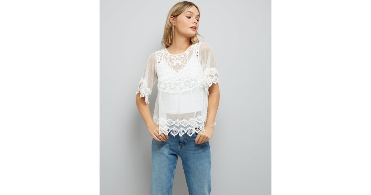 mesh top new look