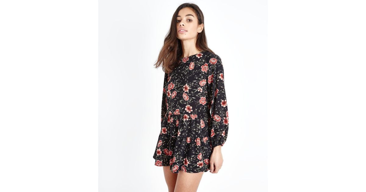 long sleeve playsuit new look