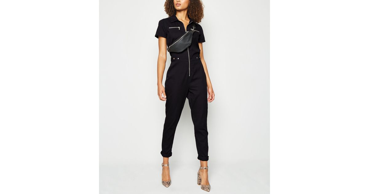 black boiler suit new look