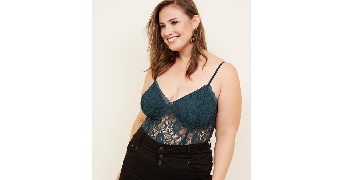 dark green lace bodysuit