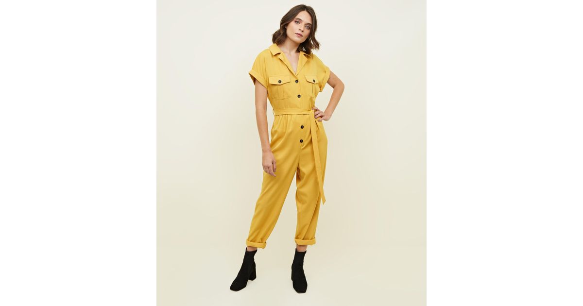 new look mustard jumpsuit