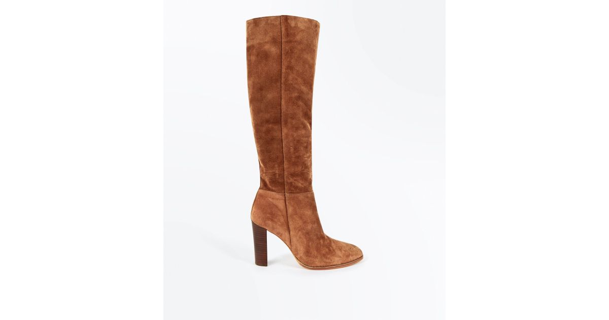 new look suede knee high boots