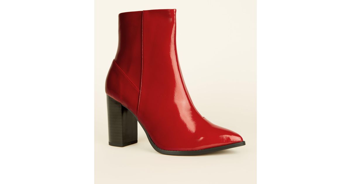 new look red boots
