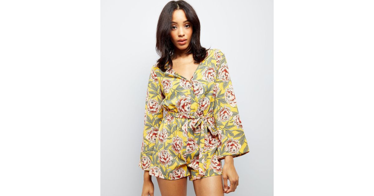 new look floral playsuit
