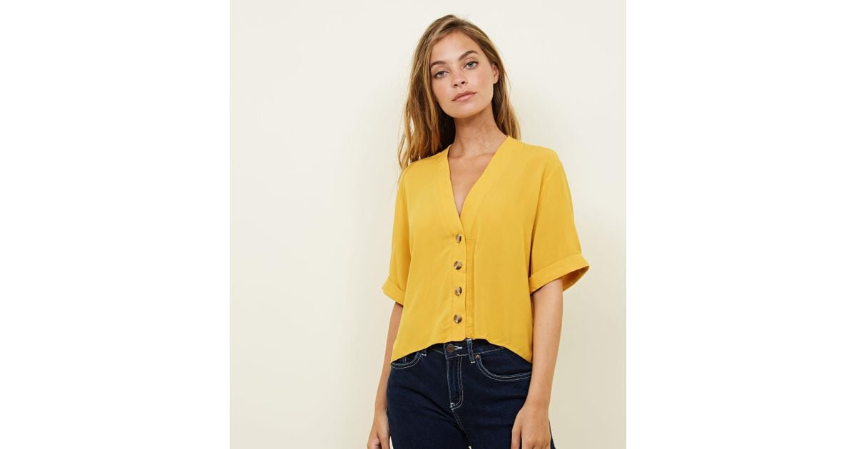 new look yellow blouse