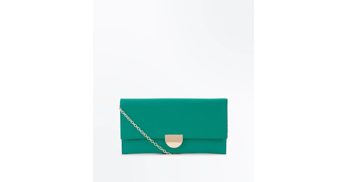 green clutch bag new look