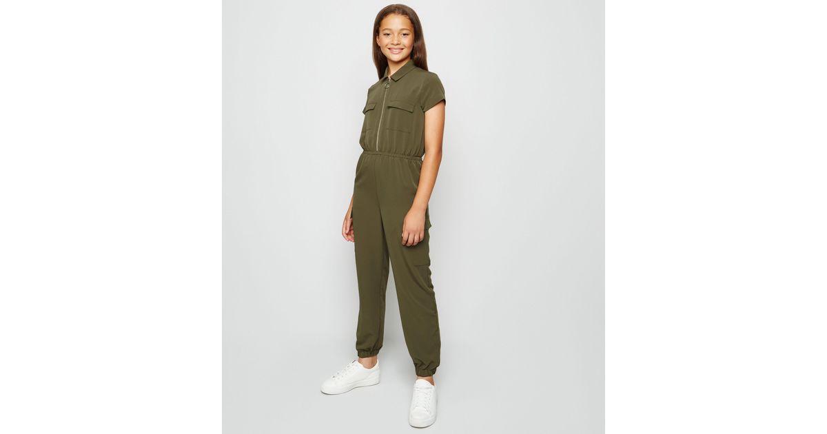 new look khaki boiler suit
