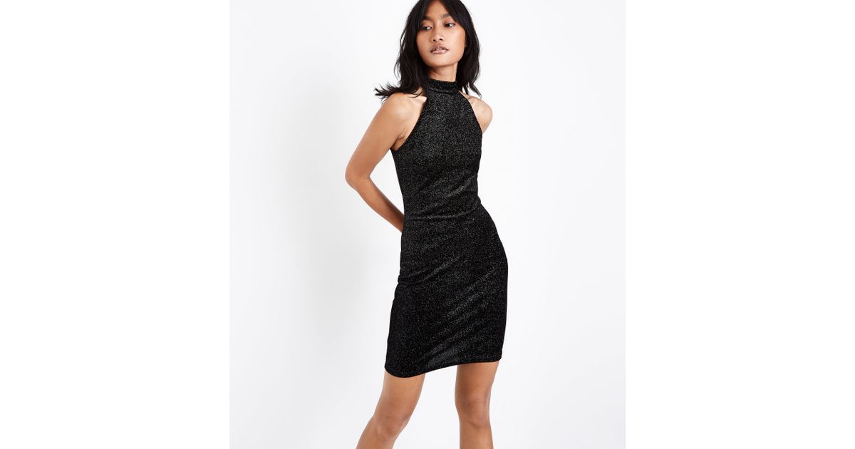 new look black sparkly dress