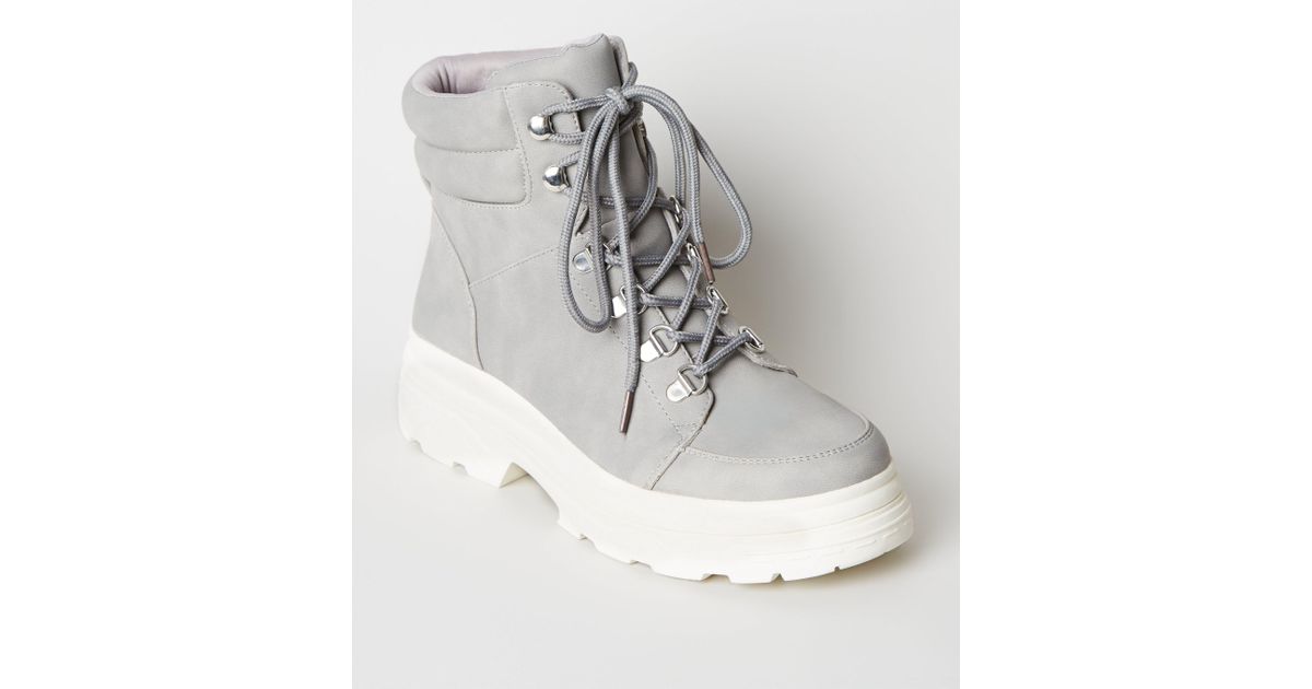 new look grey boots