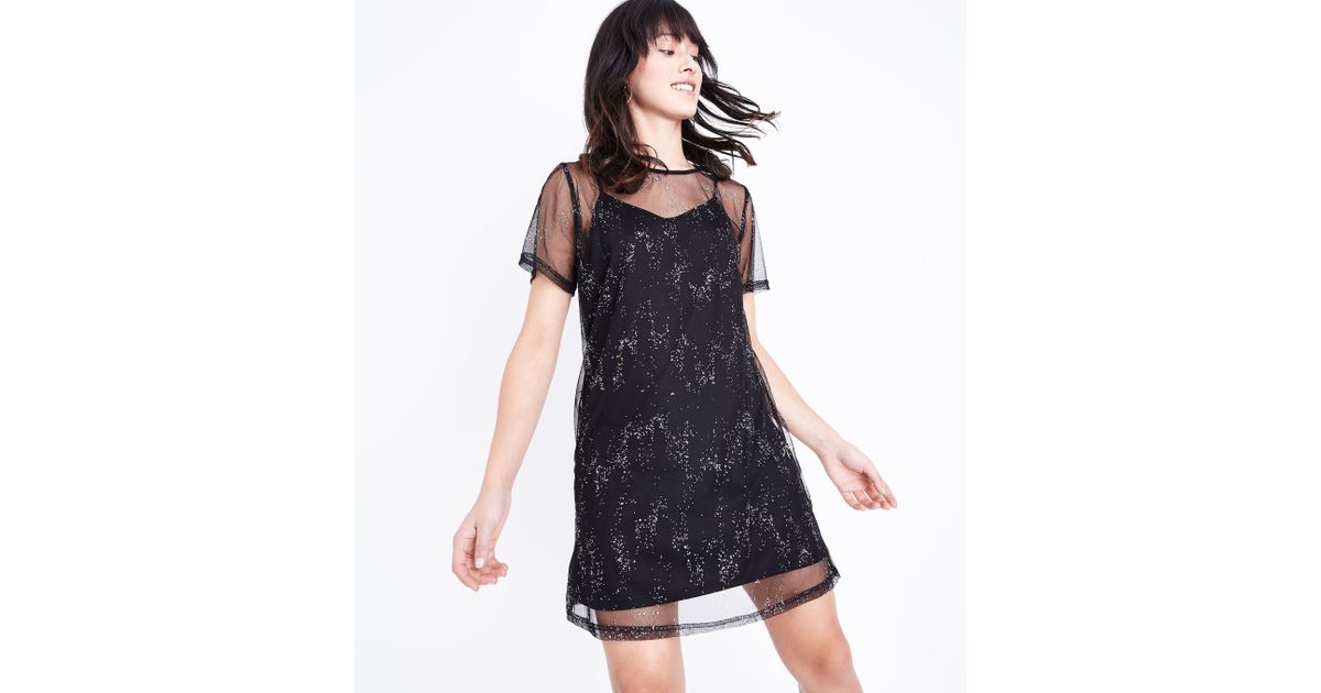 new look black tunic dress