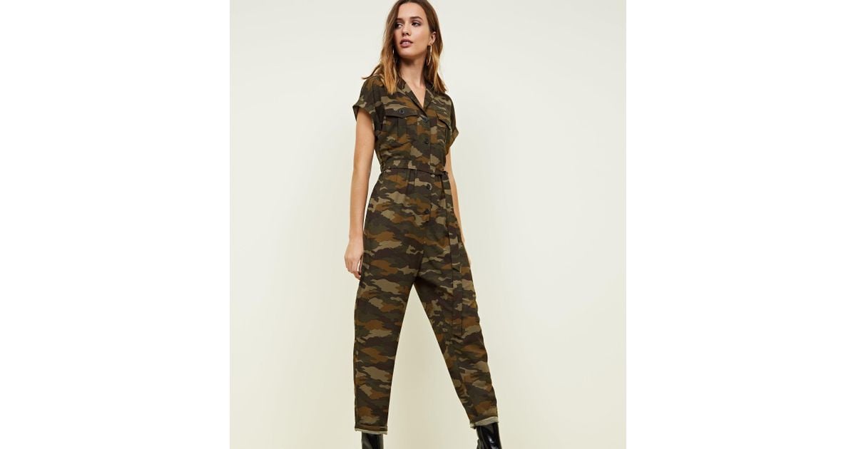 camo utility jumpsuit