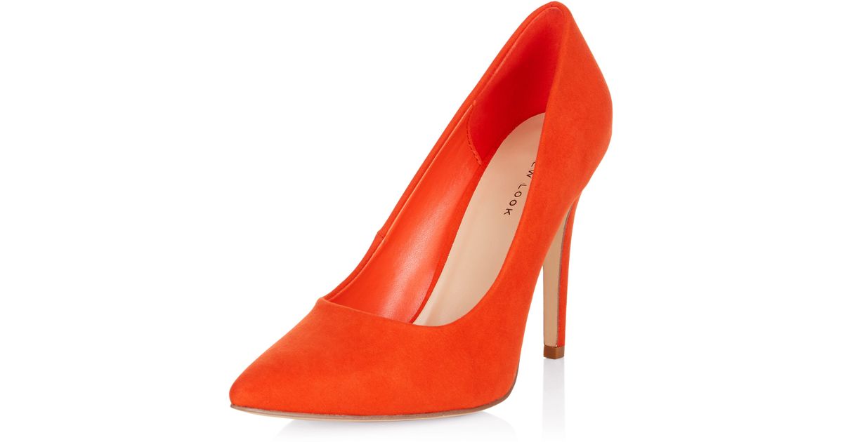 new look orange shoes