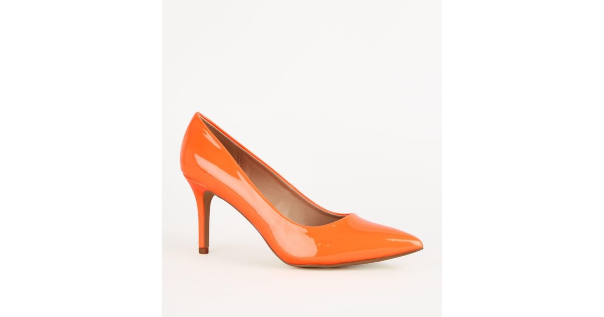new look orange shoes