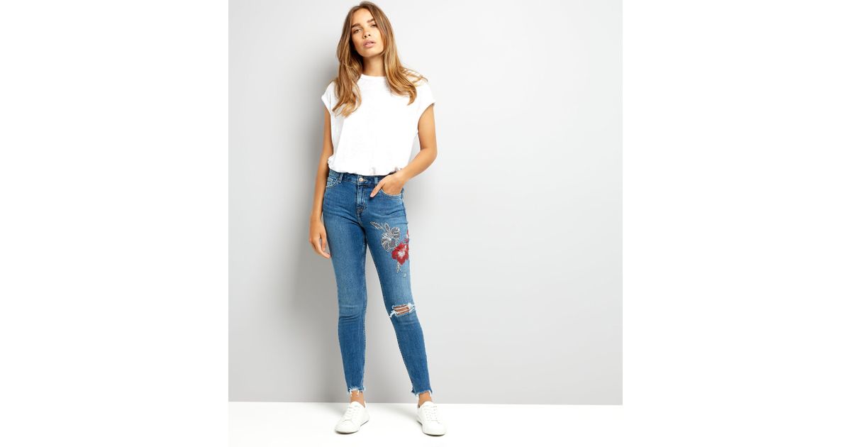 new look embroidered jeans