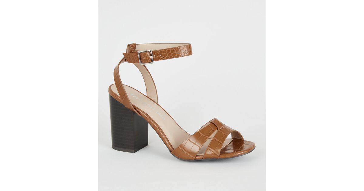new look tan heels