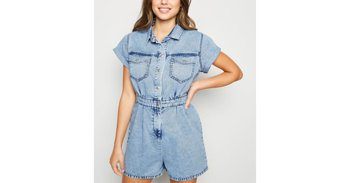 denim look playsuit