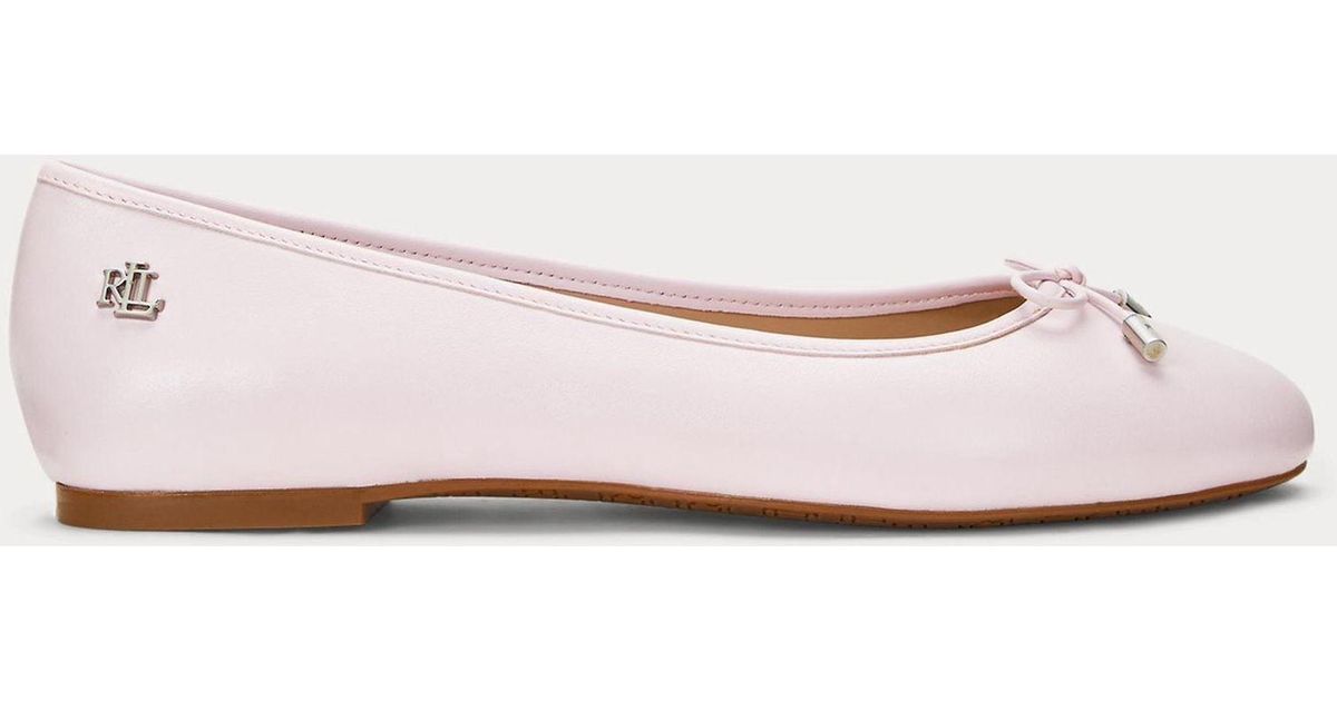 Lauren Nappa Leather Ballet Flats main image 1