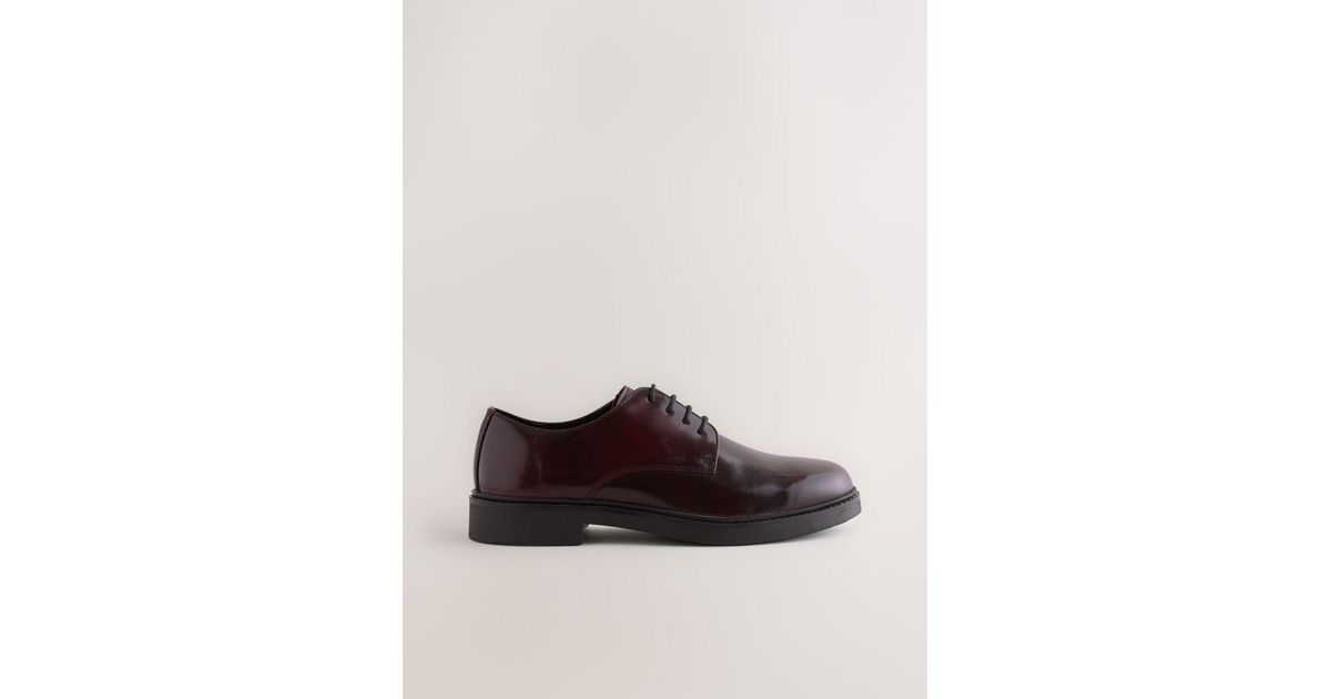 Next Rise Shoes Next Hi-Shine Leather Derby Shoes in Brown for Men | Lyst