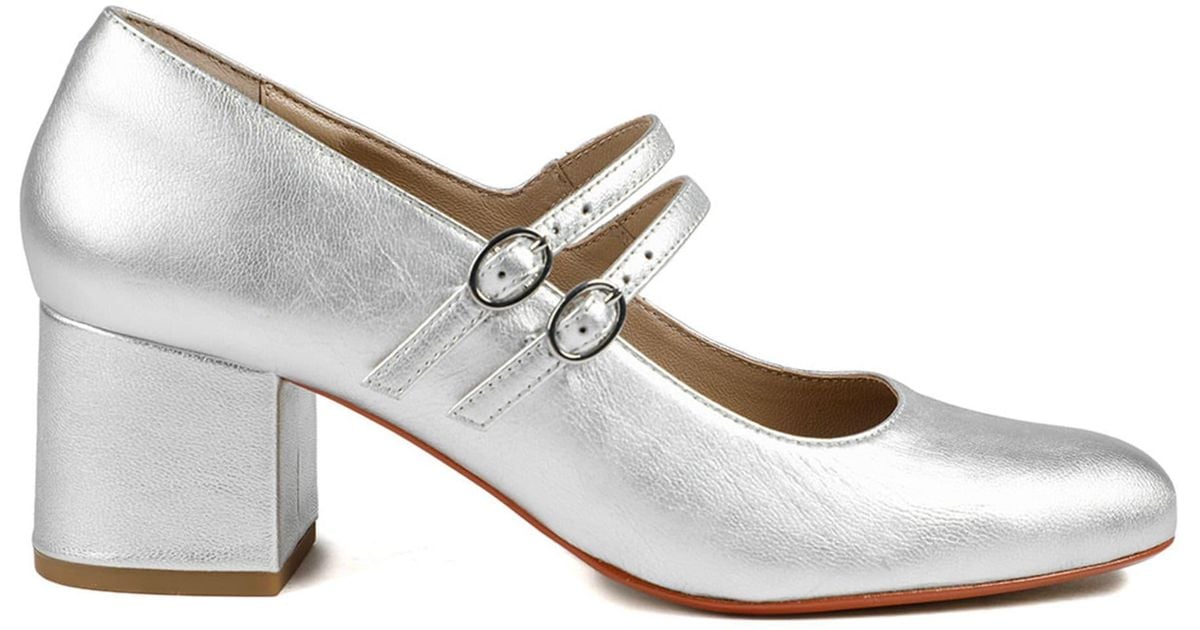 Paclamar Bootmaker Jones Bootmaker Standard Fit Xanthi Heeled Mary Janes in White | Lyst