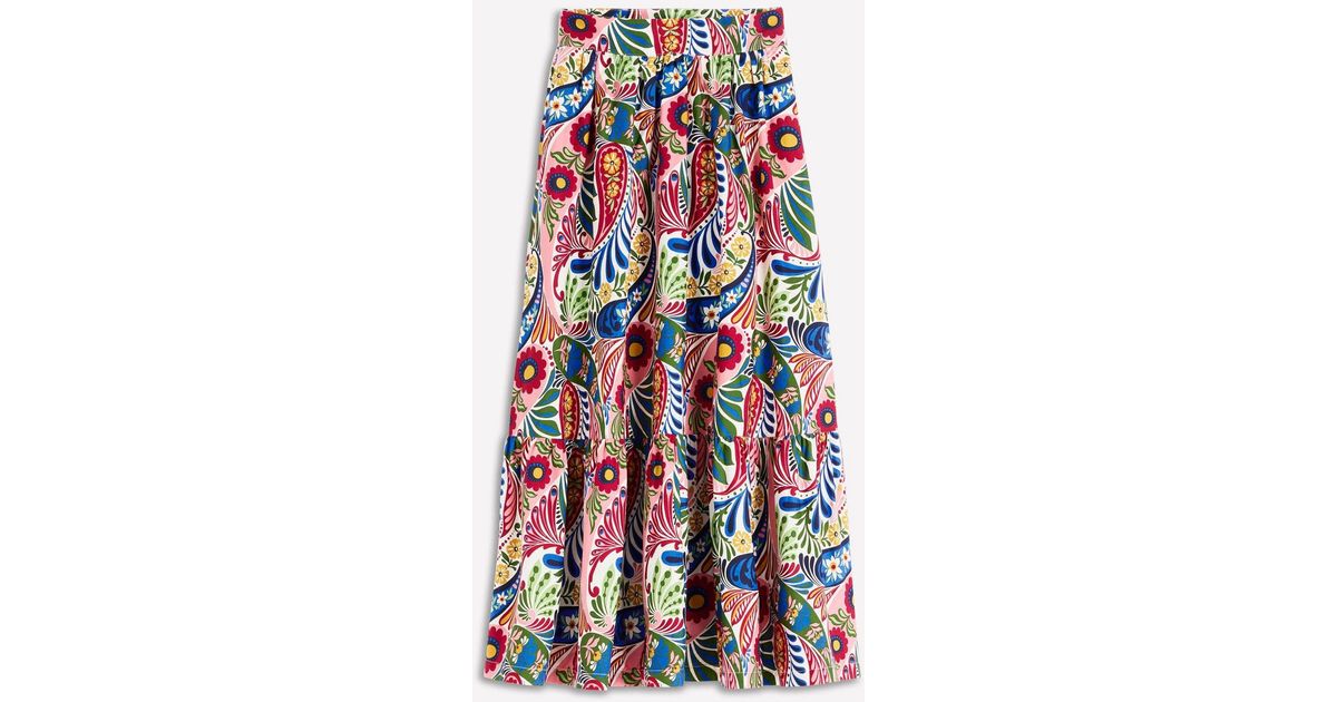 Boden Abigail Poplin Maxi Skirt in White | Lyst