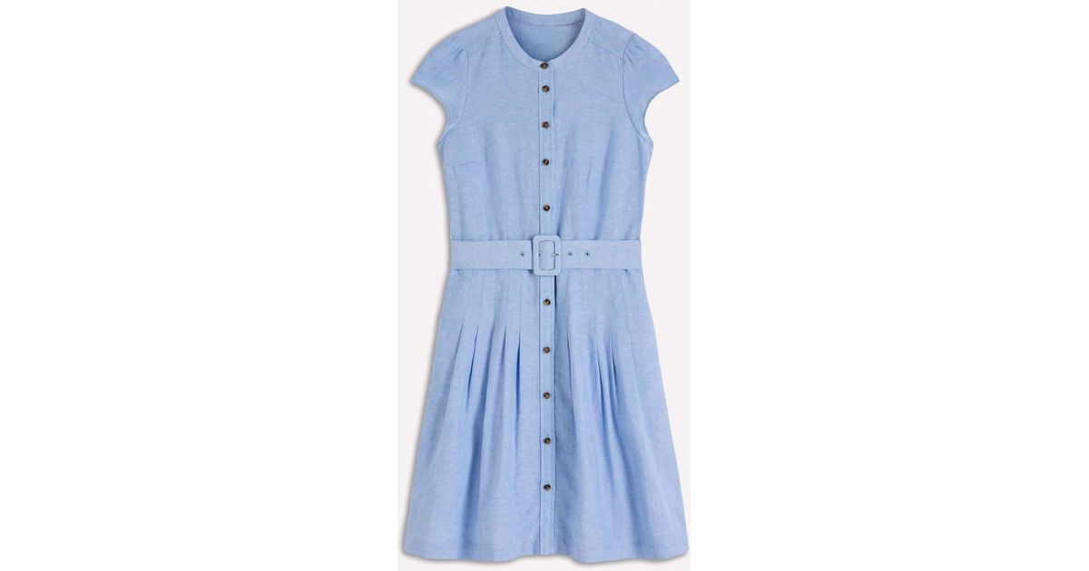 Boden Arabella Short Linen Dress in Blue | Lyst