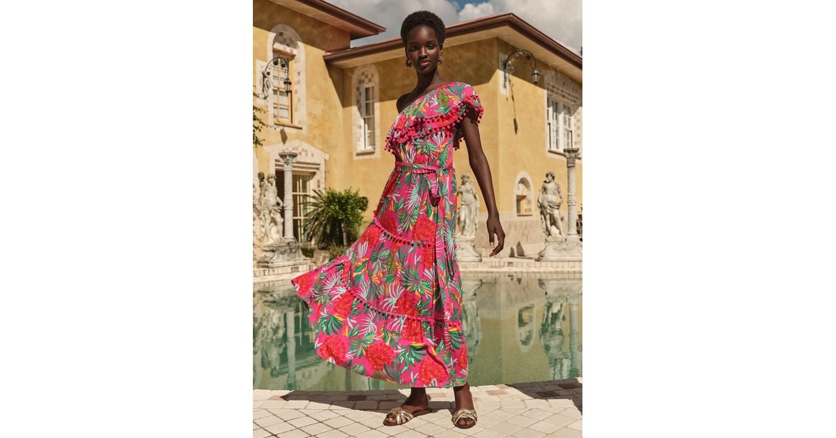 love-roses-one-shoulder-ruffle-midi-dress-lyst
