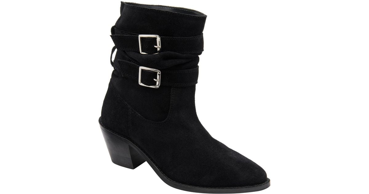 Ravel Suede Heeled Ankle Boots in Black | Lyst