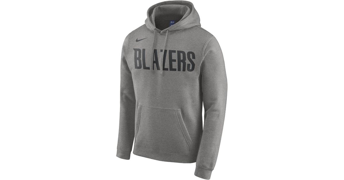 Nike Portland Trail Blazers Men's Fleece Nba Hoodie in Gray for Men - Lyst