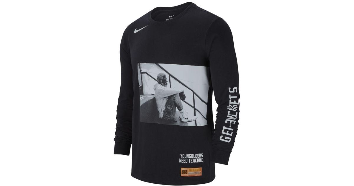 Nike Kyrie "uncle Drew" Men's Long Sleeve T-shirt in Black for Men | Lyst