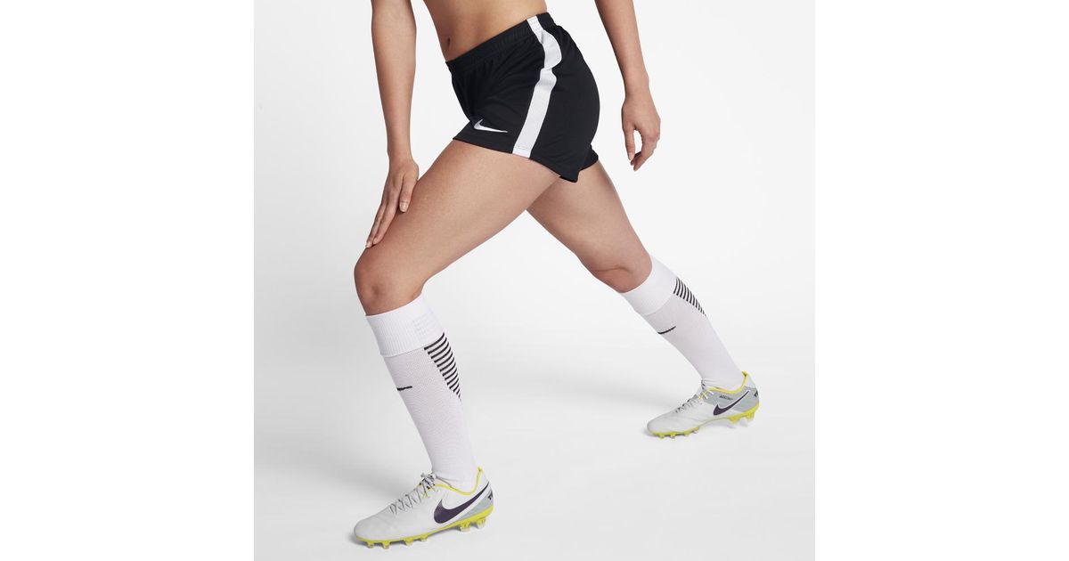 Nike Synthetic Dry Academy Women's Soccer Shorts in Black/White/White  (Black) | Lyst