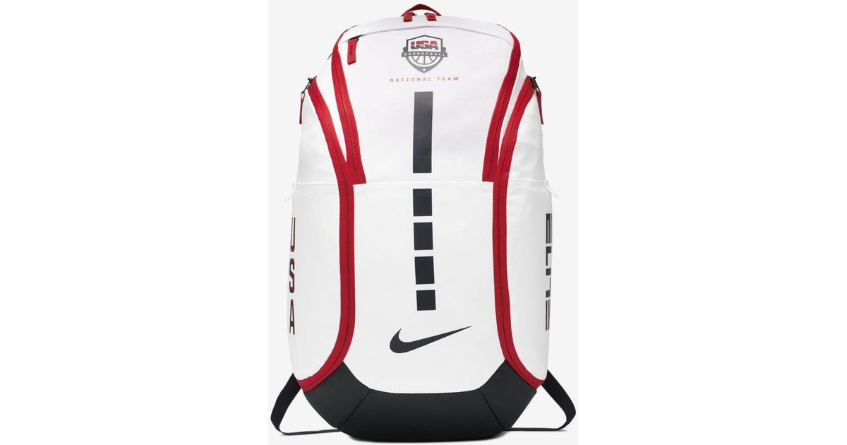Nike Hoops Elite Team Usa Basketball Backpack in White for Men | Lyst
