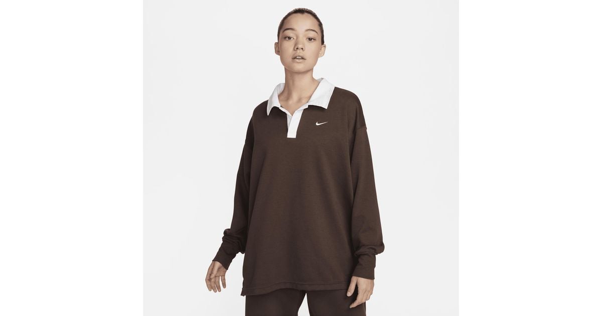 Nike Sportswear Essential Oversized Long-sleeve Polo in
