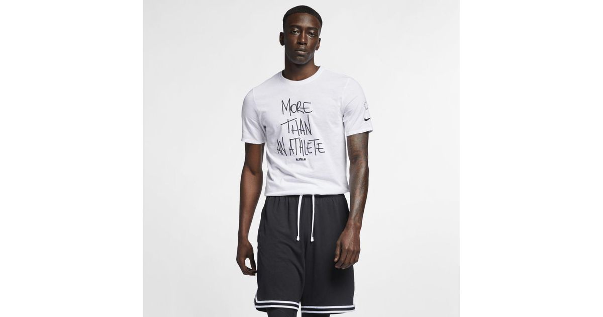 Excelente parálisis construcción Nike " Dri-fit Lebron ""more Than An Athlete"" T-shirt in White for Men |  Lyst