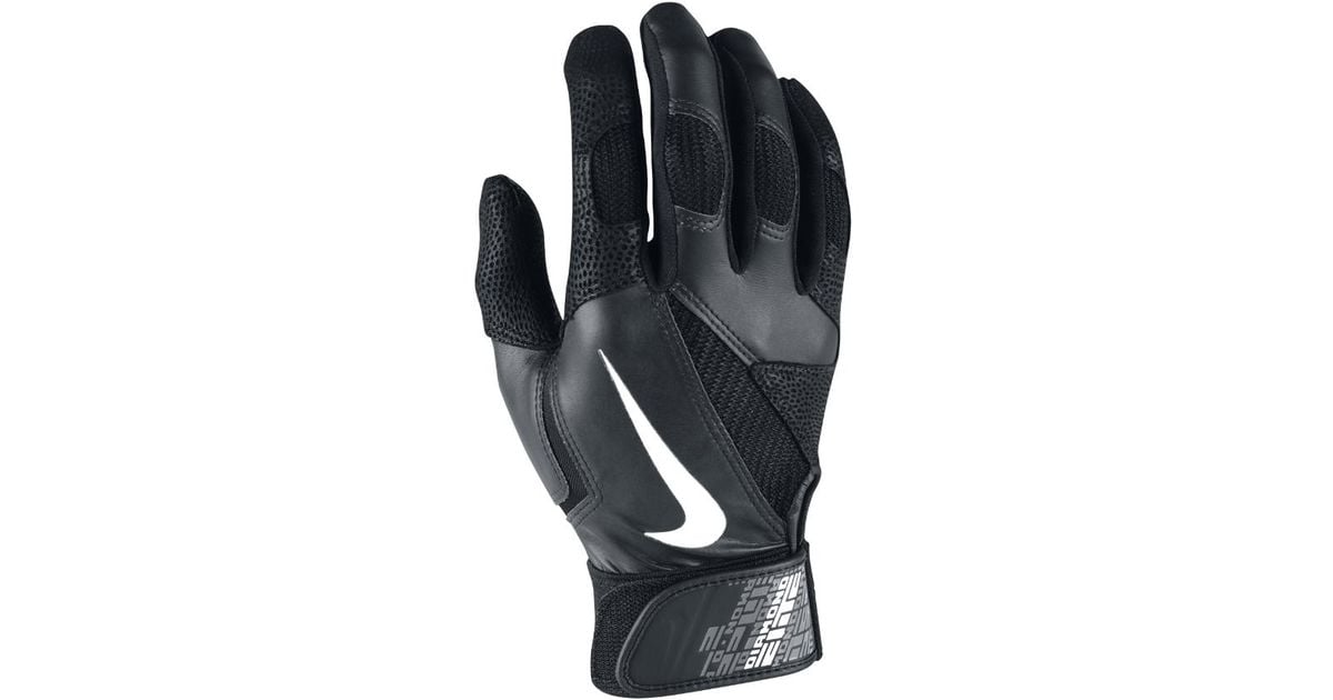 Nike Leather Diamond Elite Pro Baseball Batting Gloves in Black/Black/White  (Black) for Men | Lyst
