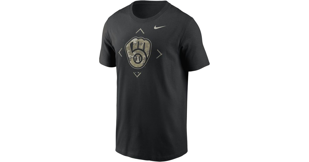 Nike Cleveland Guardians Camo Logo Mlb T-shirt In Black, for Men | Lyst